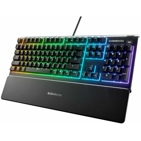Tastiera per Giochi SteelSeries Apex 3 Nero Qwerty portoghese