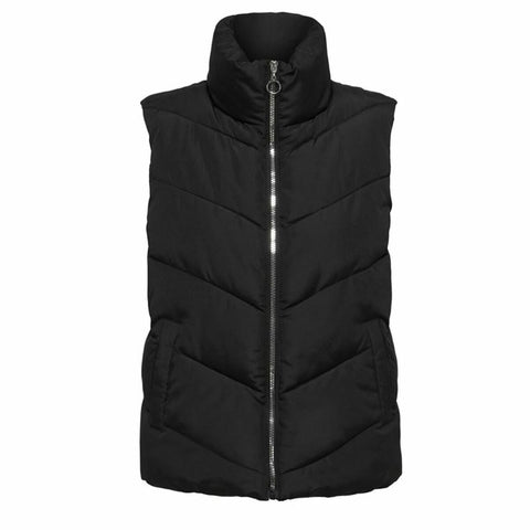Chaleco de Mujer Jack & Jones Jdyfinno Life Short Padd Negro
