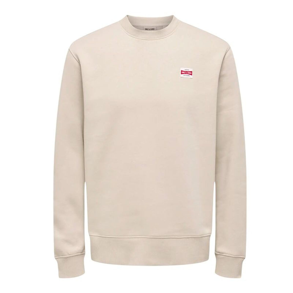 Felpa senza Cappuccio Uomo Only & Sons Onsdawson Reg Crew Vd Bianco
