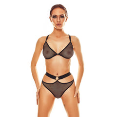Conjunto de Lencería Anaïs Negro XXL/XXXL