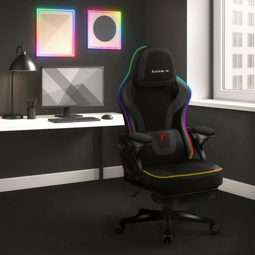 Sedia Gaming Huzaro HZ-FORCE 4.6 RGB BLACK MESH