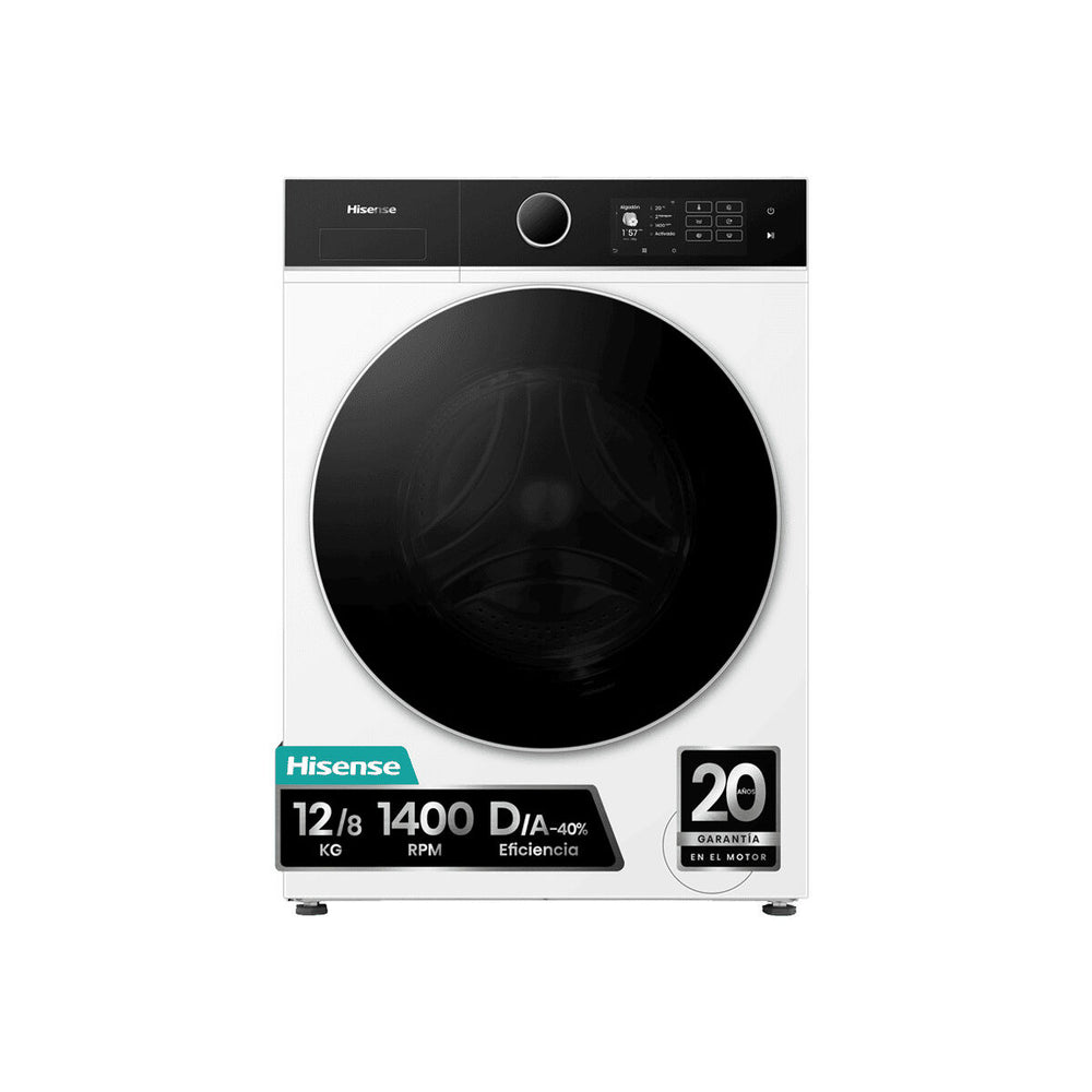 Washer - Dryer Hisense WD5I1245BWR 8 kg 12 kg
