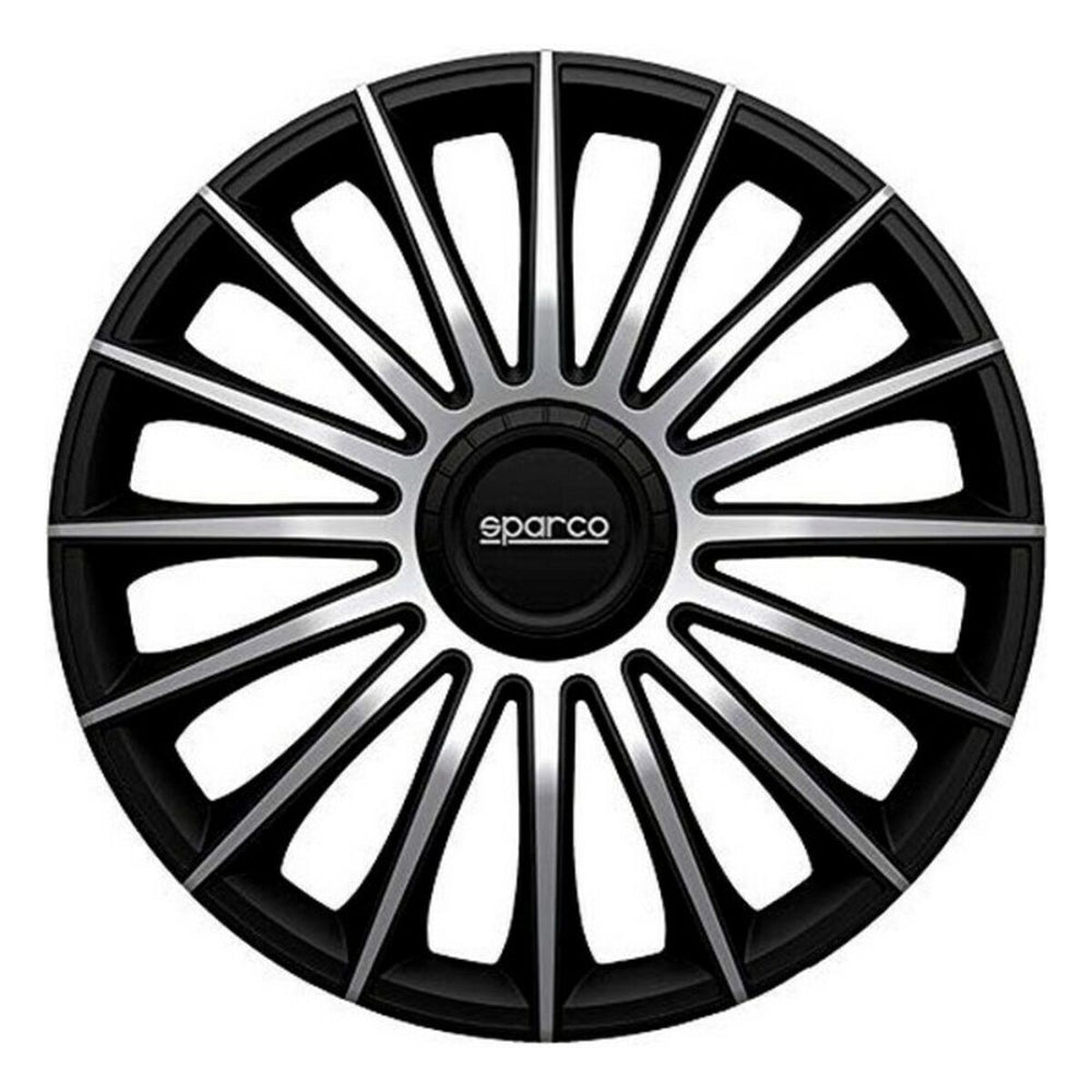 Tapacubos Sparco Torino CS5 Negro Plateado 15" (4 uds)