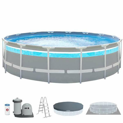 Piscina Rotonda con Depuratore Intex Clearview Prism Frame 488 x 122 cm