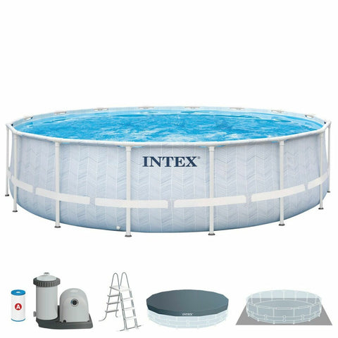 Piscina Smontabile Intex Chevron Prism 427 x 107 cm 488 x 122 cm Rotonda