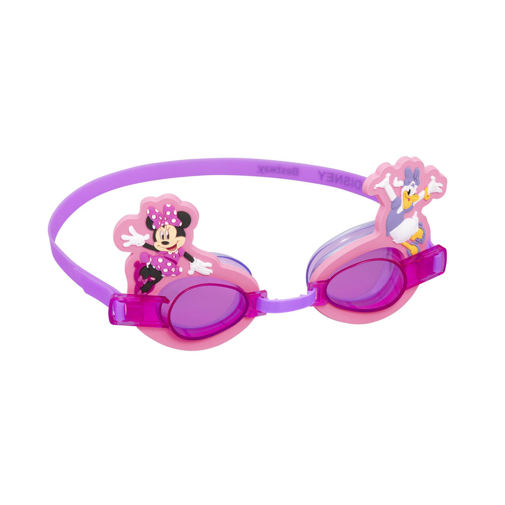 Bestway Occhiali da Nuoto per Bambini con Cinturino in Silicone Minnie & Friends +3 Anni Piscina e Spiaggia 09112
