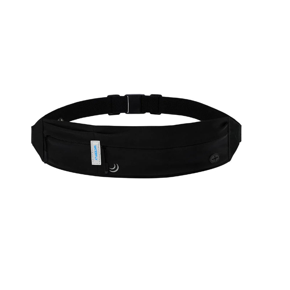 Waterfly Marsupio Sport 3.0 Nero Unisex Lycra 1L con Riflettenti e Uscita Auricolari