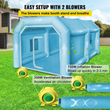 Cabina di verniciatura gonfiabile su misura gonfiabile 750W + 350W