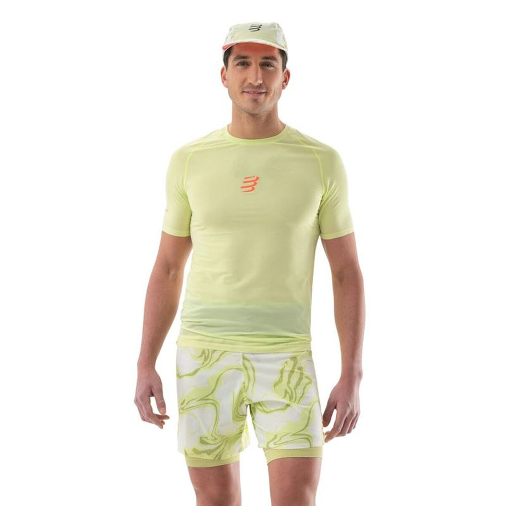Maglia a Maniche Corte Uomo Compressport Trail Racing Ss Limone