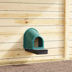 Nidi per galline, 4 pezzi, da parete, verde scuro, in plastica