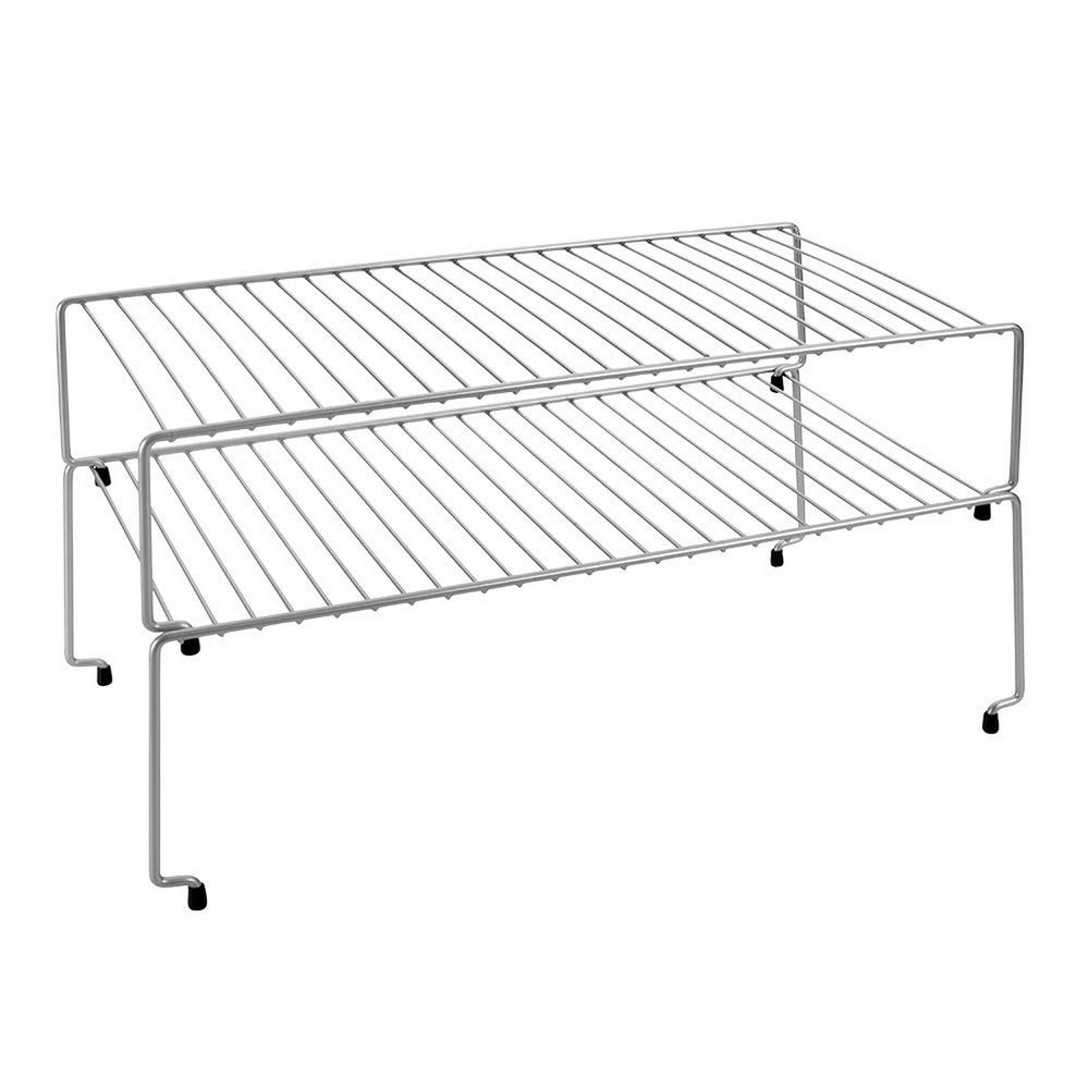 Organizador para Armario de Cocina Metaltex Sky Metal 48 x 33 x 24 cm Apilable Cocina (2 Unidades)