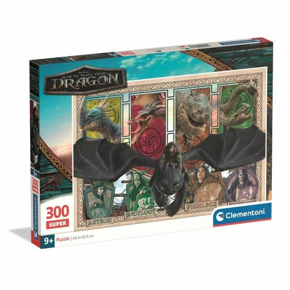 Puzzle Clementoni Super - How to Train your Dragon 48,5 x 33,5 cm 300 Piezas