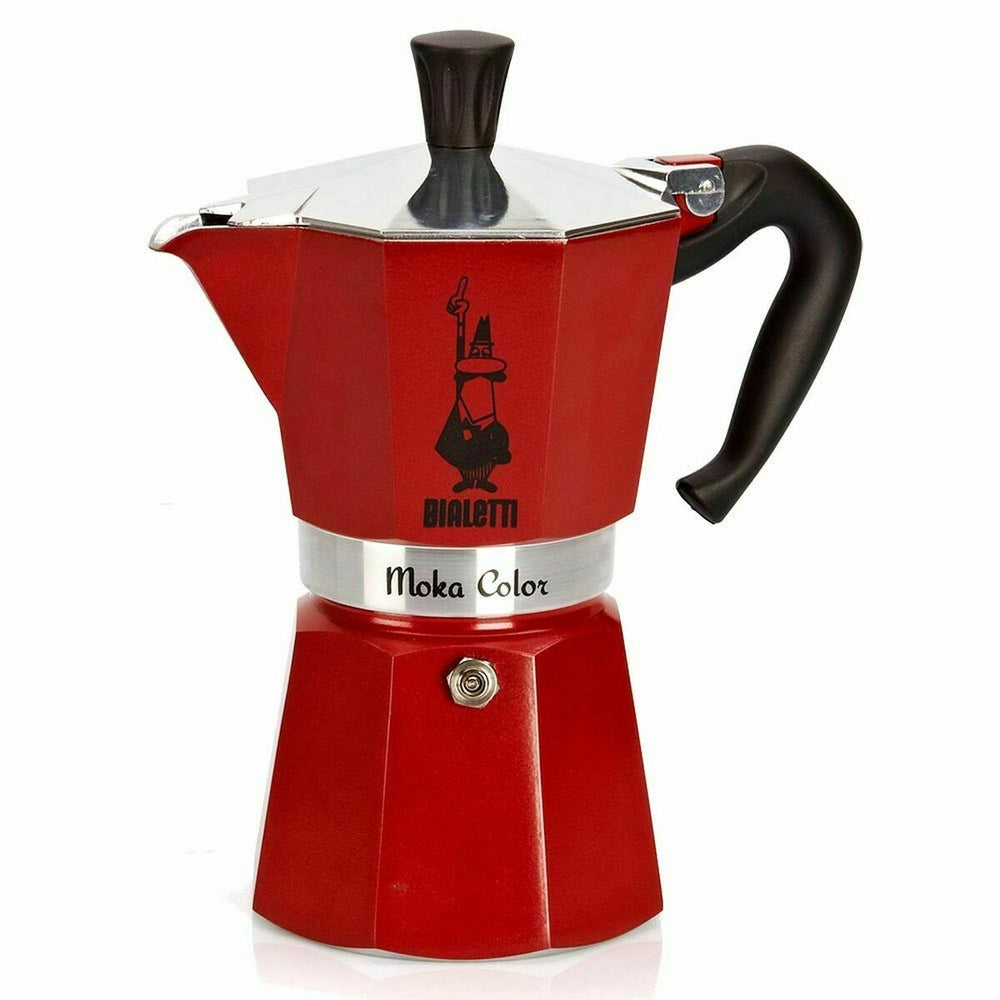 Caffettiera Italiana Bialetti 0004943/NP Rosso 6 Tazze