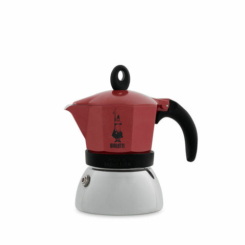Caffettiera Italiana Bialetti Moka Induction Nero Acciaio inossidabile Alluminio 200 ml 4 Tazze