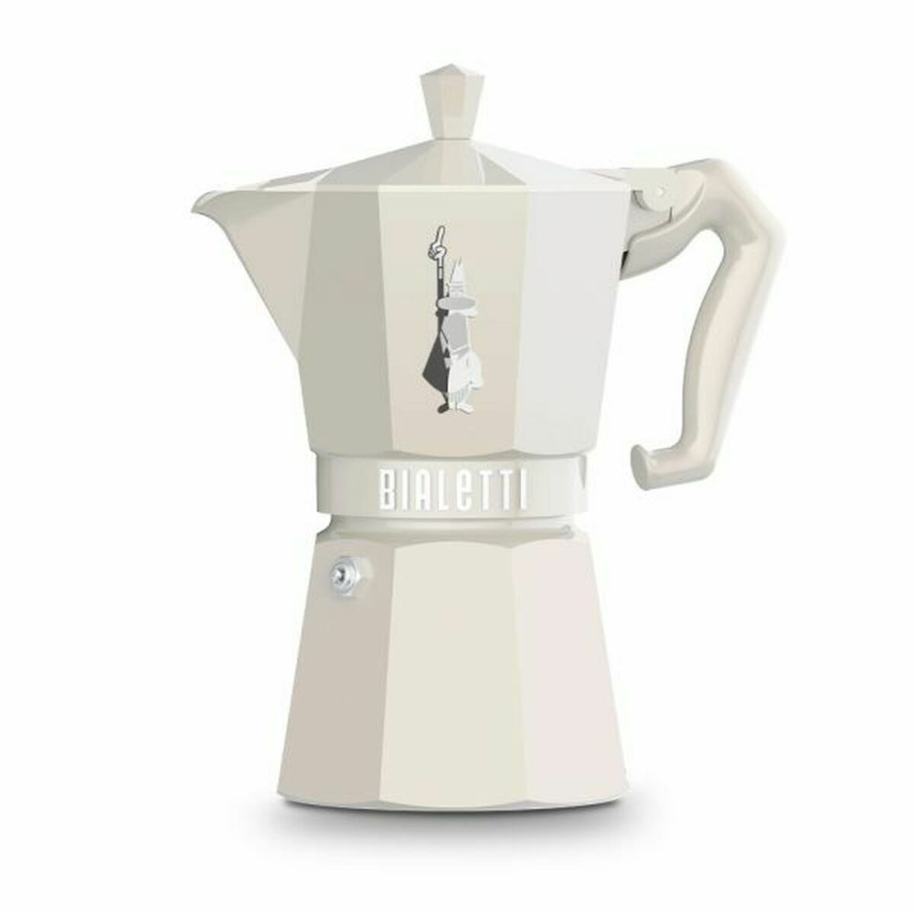 Caffettiera Italiana Bialetti MOKA EXCLUSIVE CREAM 6T Crema Alluminio 6 Tazze