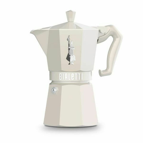 Caffettiera Italiana Bialetti MOKA EXCLUSIVE CREAM 6T Crema Alluminio 6 Tazze