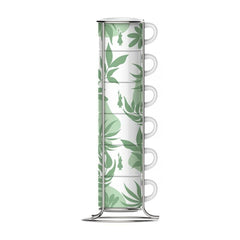 Set di 6 Tazze da Caffè Bialetti 29597 Bianco Verde Porcellana 90 ml (6 Unità)