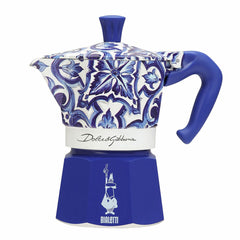 Caffettiera Italiana Bialetti MOKA D&G Azzurro Alluminio 3 Tazze