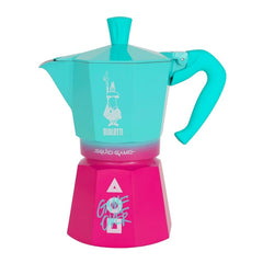 Caffettiera Italiana Bialetti Azzurro Rosa Alluminio Termoplastico 6 Tazze