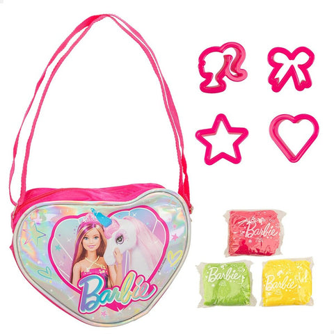 Gioco Creativo di Plastilina Barbie Fashion Borsa 8 Pezzi 300 g