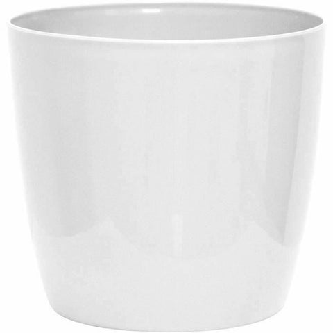 Plant pot Garden ID White Plastic Recycled plastic Shiny 35 cm With wheels