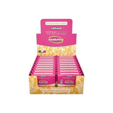 Toallitas Húmedas para Mascotas Inodorina Refresh 24 Unidades