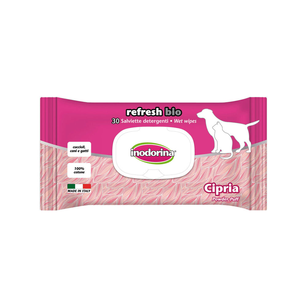 Salviettine Inumidite per Animali Domestici Inodorina Bio 30 Unità