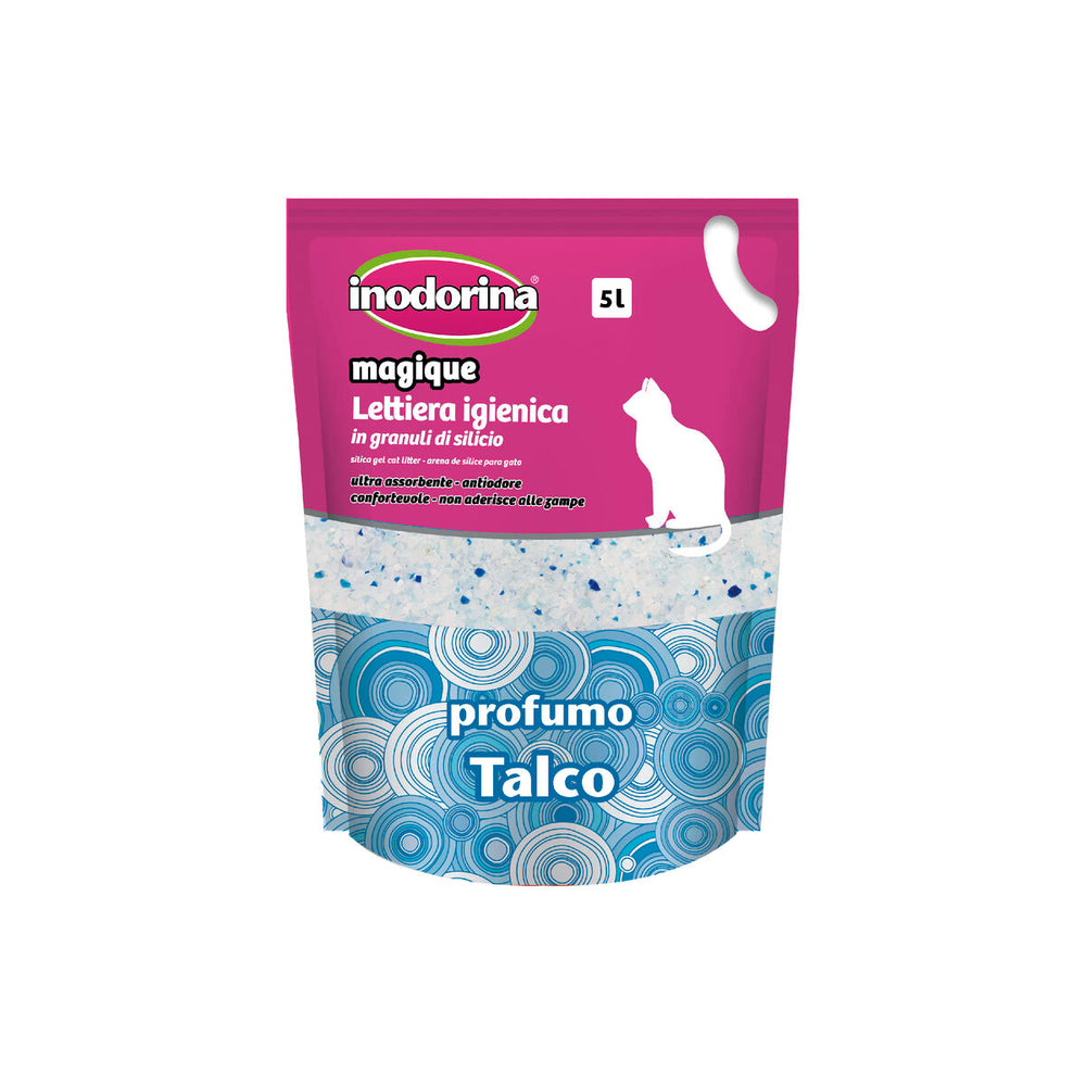 Arena para Gatos Inodorina Magique Talco Polvos de Talco 5 L