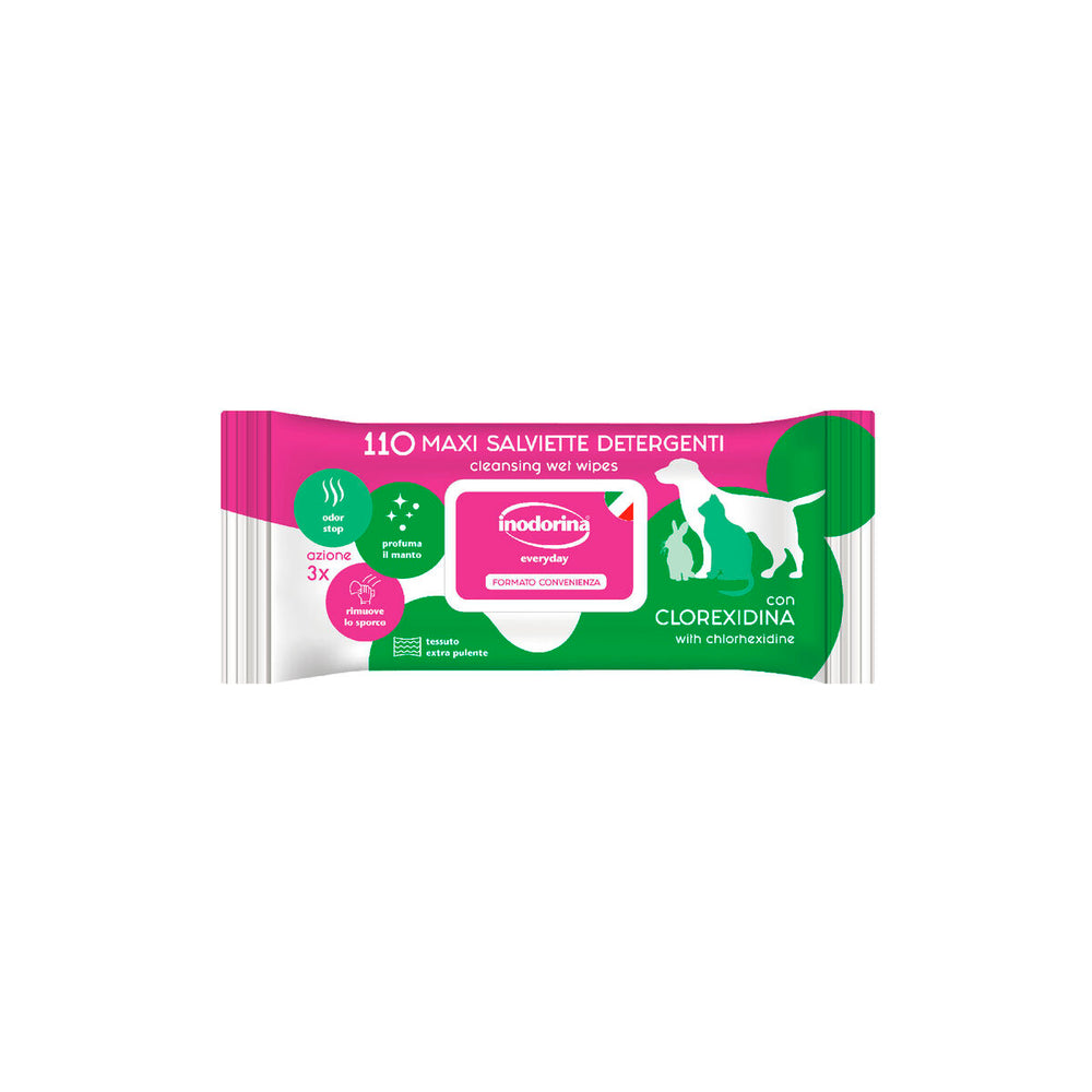 Salviettine Inumidite per Animali Domestici Inodorina Refresh 110 Unità
