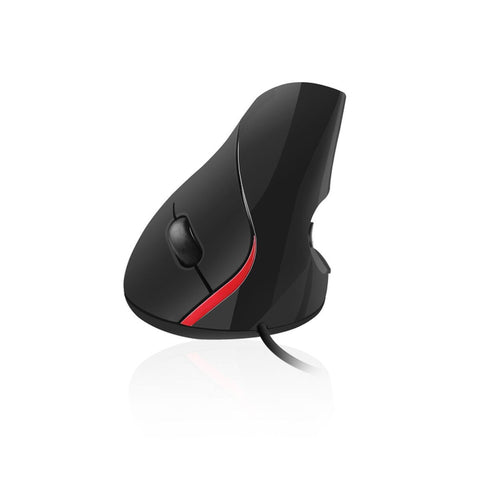 Mouse Ergonomico Ottico Ewent EW3156 1000 dpi USB Nero Nero/Rosso Rosso/Nero