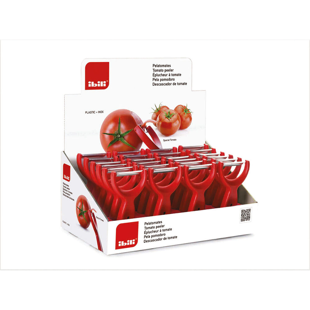 Pela Verdure e Frutta Ibili 15 cm Rosso Acciaio inossidabile