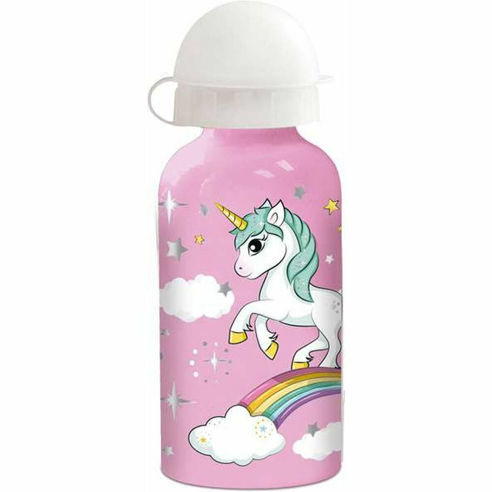 Bottiglia d'acqua Stor Unicorn Rainbow Silicone Alluminio 400 ml