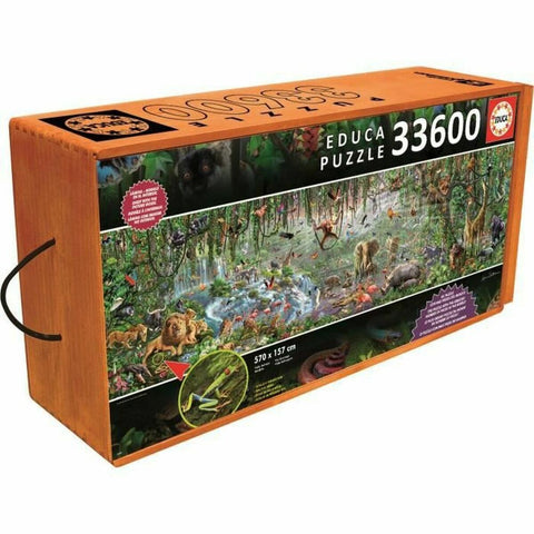 Puzzle Educa 16066.0 The Wild Life (FR) 33600 Pezzi 570 x 157 cm