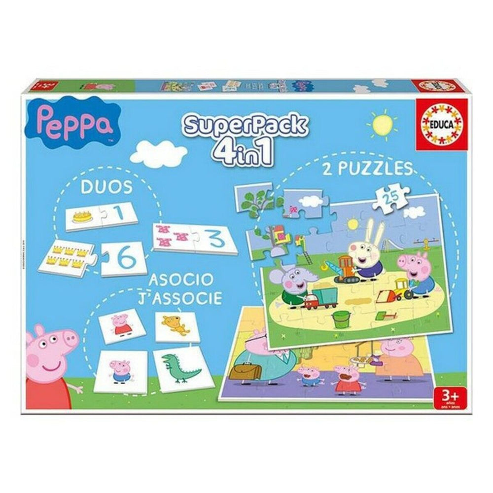 Gioco Educativo Peppa Pig SuperPack 4 in 1 Educa