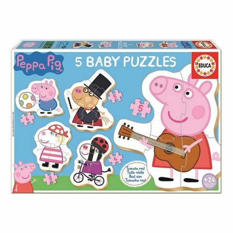 Set di 5 Puzzle Peppa Pig Educa