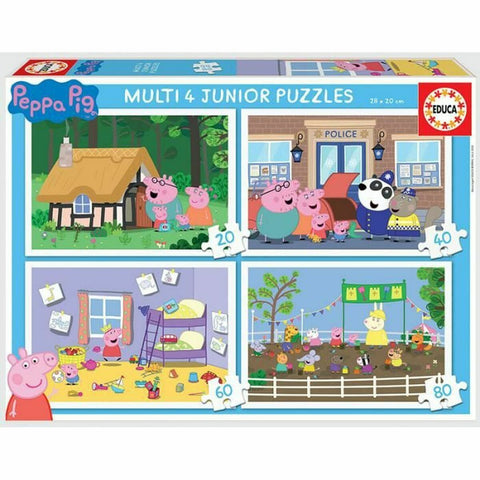 4-Puzzle Set Peppa Pig 80 Pieces
