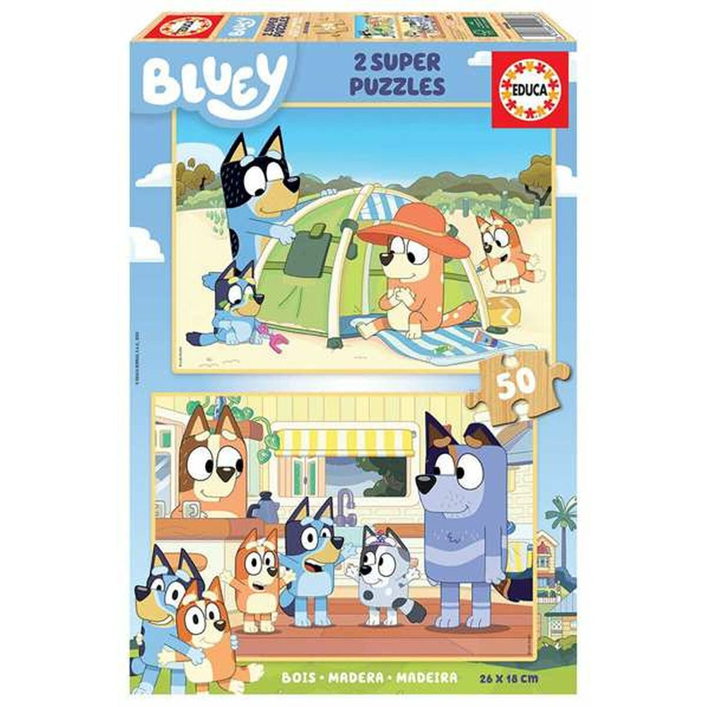 Set di 2 Puzzle Educa Legno 50 Pezzi