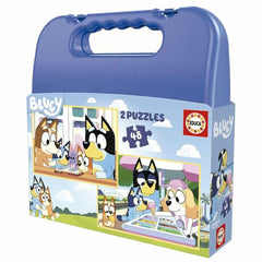Set di 2 Puzzle Educa Bluey 48 Pezzi