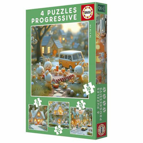Puzzle Educa Rabbit 12 Pieces 16 Pieces 20 Pieces 25 Pieces (4 Units)