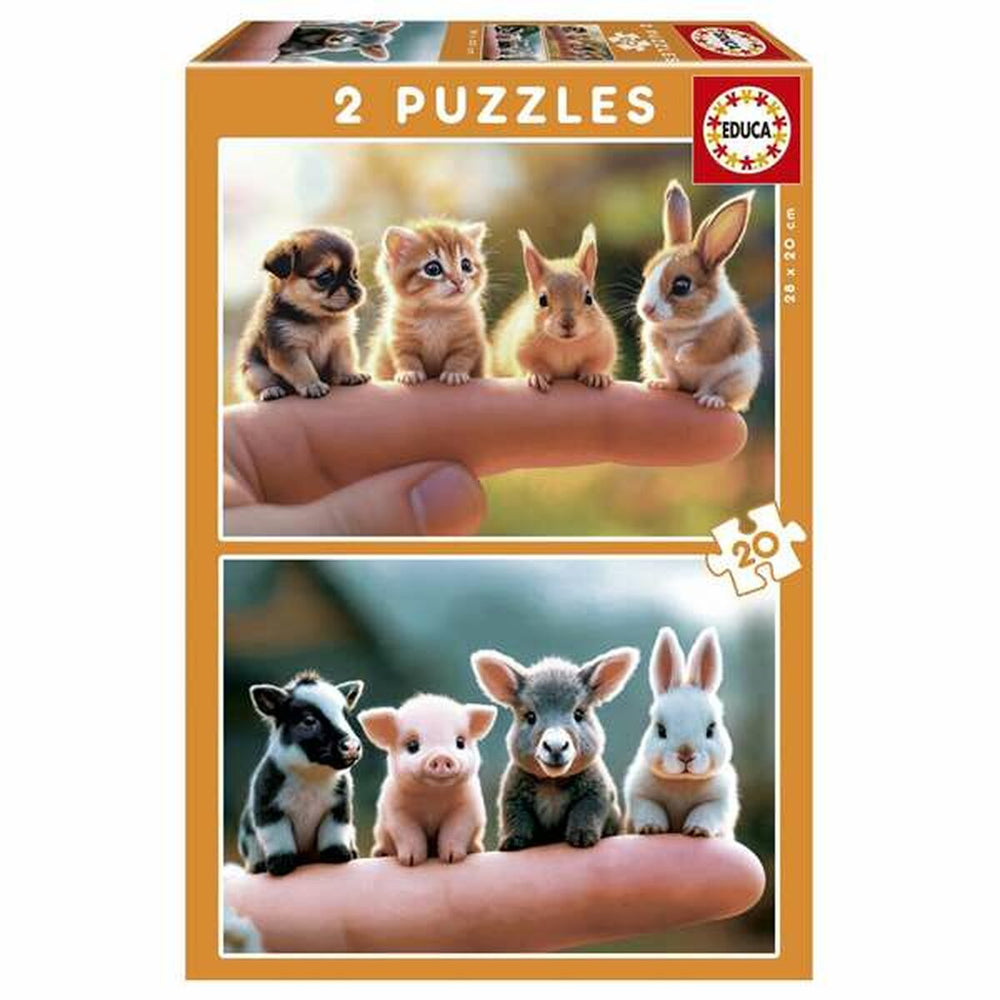 Puzzle Educa Baby Animals 2 x 20 (2 Unità)