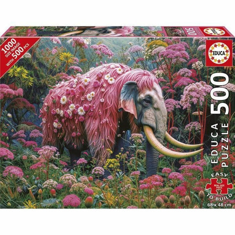 Puzzle Educa Elefante Florido 500 Pezzi