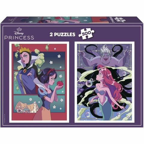 Puzzle Educa Villanos y Princesas Disney 500 Pezzi (2 Unità)