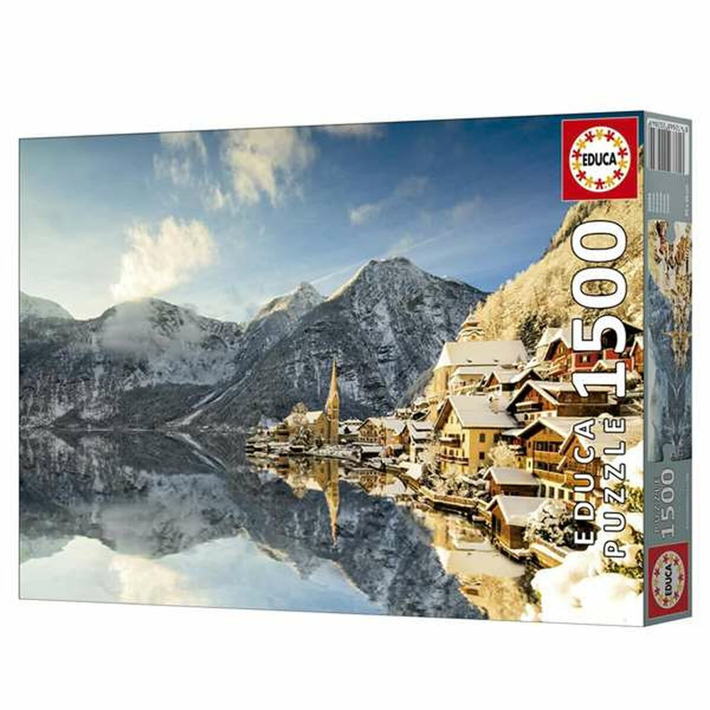 Puzzle Educa Winter in Hallstatt, Austria 1500 Pezzi