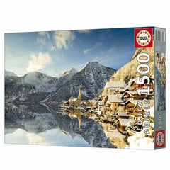 Puzzle Educa Winter in Hallstatt, Austria 1500 Pezzi
