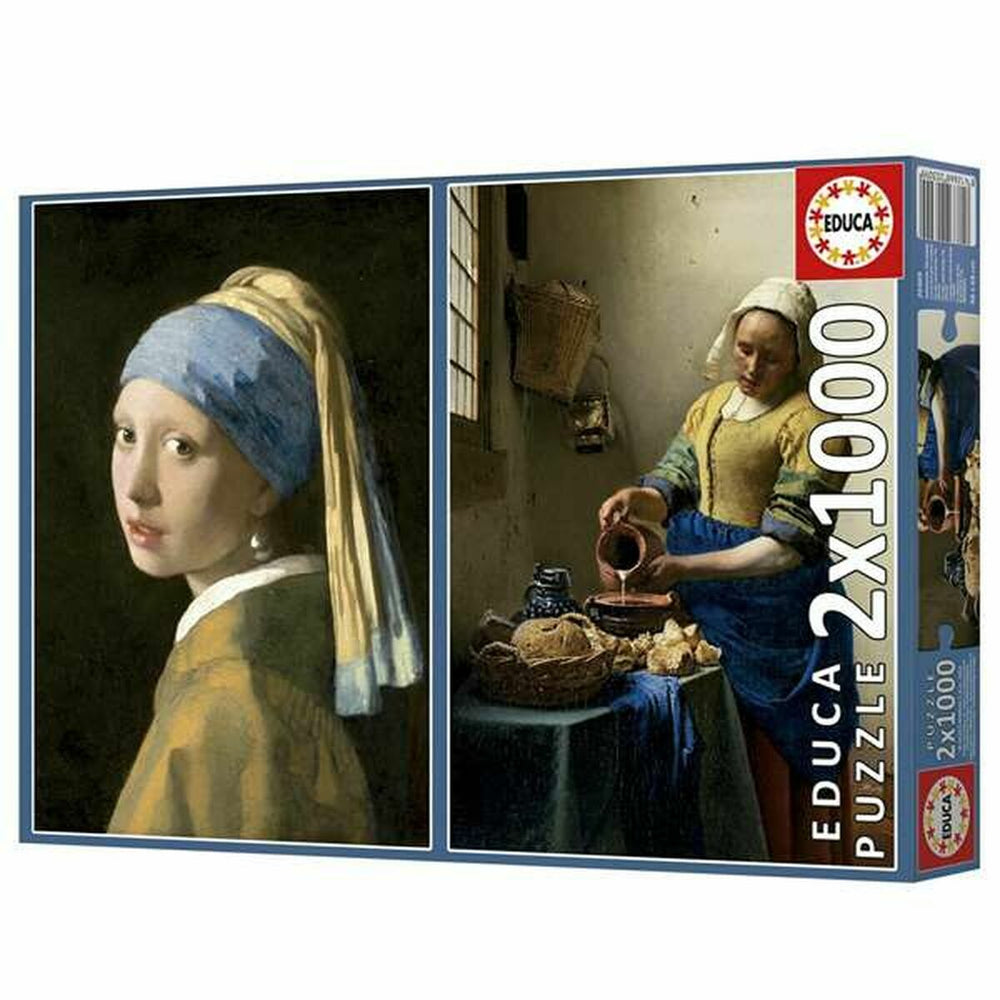 Puzzle Educa Vermeer 1000 Piezas (2 Unidades)