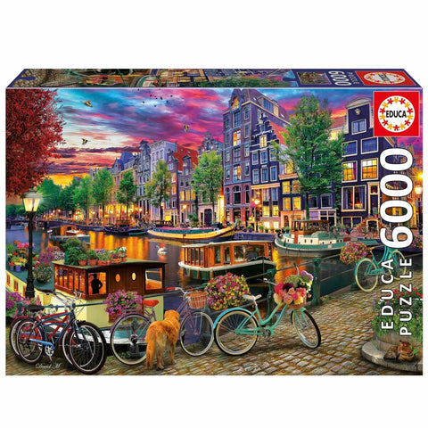Puzzle Educa Bicicletas en Ámsterdam 6000 Pezzi
