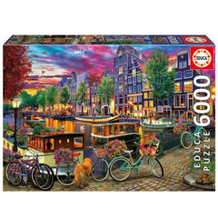 Puzzle Educa Bicicletas en Ámsterdam 6000 Pezzi