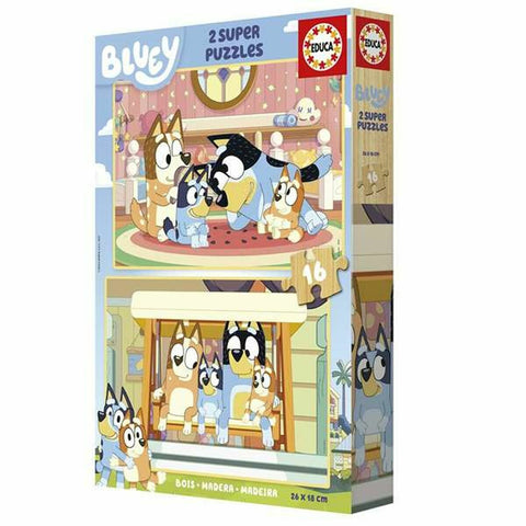 Set di 2 Puzzle Educa Bluey (2 Unità)