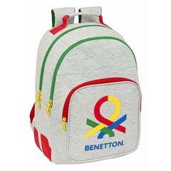 Zaino Scuola Benetton Pop Grigio 32 x 42 x 15 cm