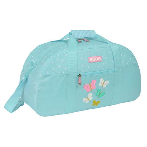 Borsa da Palestra Moos Butterflies Azzurro Chiaro 50 x 26 x 20 cm